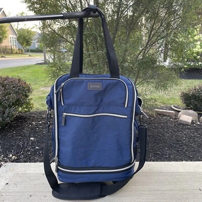 "Asiento de mano expandible Biaggi Zipsak Boost azul 15""-18"" de alto".  Muy limpio Foto 1 de 4