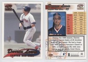 1999 Pacific Paramount Copper Darren Lewis #40