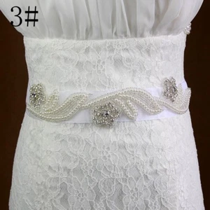 Vestido de Novia de Cristal de Estrás Faja Cinturón Boda Fiesta Baile de graduación Faja con Cinta - Imagen 1 de 21