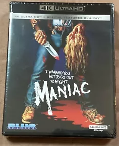 Maniac 4k Ultra HD + Blu-ray (Blue Underground May 2020) Cult Classic - Foto 1 di 5