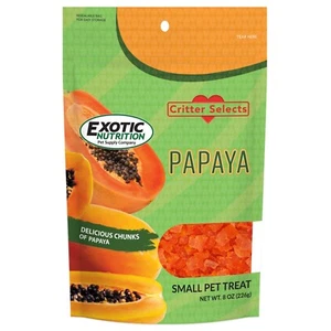 Tratamiento de papaya 1/2 libra - conejo, conejito, hámster, planeador de azúcar y mascotas pequeñas - Imagen 1 de 12