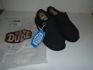 Hey Dude Wally Sport Mesh Black/Black Shoes Men's Size 8 New - Picture 1 of 5