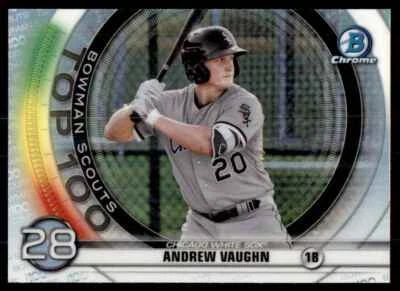 2020 Bowman Chrome Scouts Top 100 Andrew Vaughn #BTP28 - Image 1 of 2