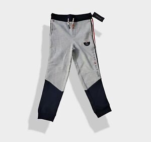 Youth Boys Tommy Hilfiger Jogger Sweatpants Size 7 Gray w/ Blue & Red  Striped