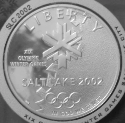 USA 1$ 2002 Salt Lake City Olympics KM#336 P Silver Proof *) Remarks Patina - Image 1 of 4