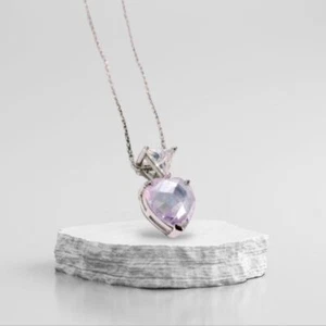 Sterling Silver 925 Heart Pendant Chain - Picture 1 of 4