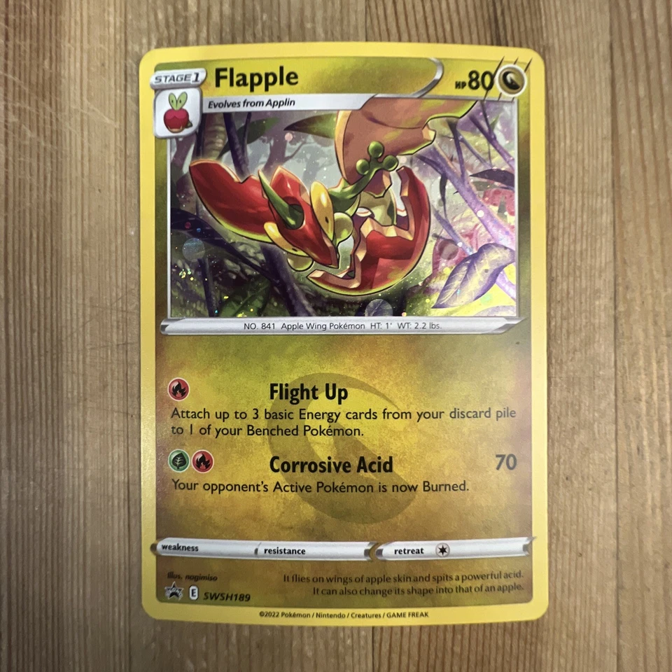 Flapple - SWSH189 - Pokemon Promo Sword & Shield Ultra Rare Holo Card VLP - Image 1 of 2