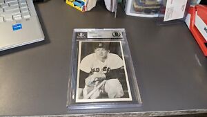 Jackie Jensen Boston Red Sox Signed Vintage Kodak Postcard Beckett 