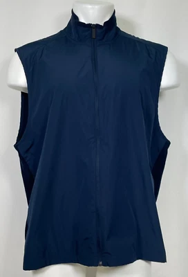 Perry Ellis Navy Blue Full Zip Windbreaker Vest Men's XXL - Image 1 of 4