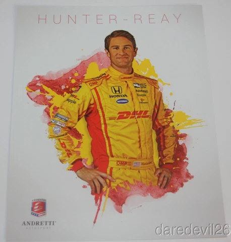 2016 Ryan Hunter-Reay DHL Honda Dallara Indy Car postcard Cover