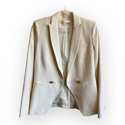 Veronica Beard Cream White Wool Blazer Jacket Gold Hardware Size 2 - Image 1 of 4