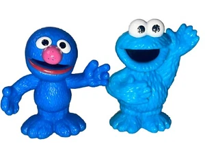 Sesame Street Workshop Cookie Monster & Grover Figure Hasbro 2013 3" Hard PVC - Picture 1 of 7