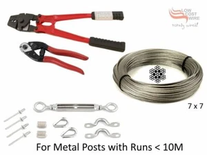 77 Balustrade Kits G316 Stainless Steel 300M Wire Rope Swager Tool Turnbuckle MM - Picture 1 of 12