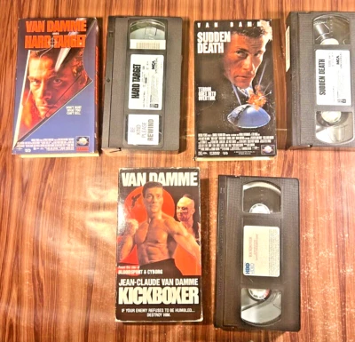 Kickboxer Sudden Death Hard Target VHS Lot Jean Clause Van Damme Movie Action - Image 1 of 4