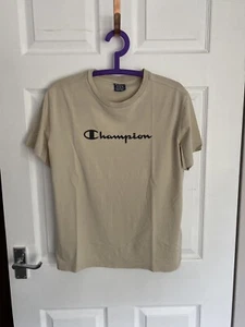 Men’s Champion T-shirt Med Beige - Picture 1 of 8