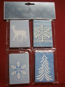 Jaclyn Smith Midnight Clear Set 12 Blue White Christmas Gift Tags - Picture 1 of 6