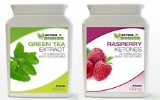 90 Raspberry Ketone & 90 Green Tea Extract Diet Weight Loss Slimming Bottle Pack