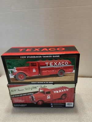 批量 2 件 Ertl 收藏品 1/25 & 1/34 德士古 1939 Studebaker 1934 年 Gmc 油轮 — 第 1/4 张图片