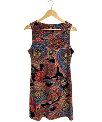 Tommy Hilfiger women's pullover shirt sleeveless dress paisley floral size 8 - Image 1 of 4