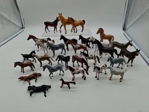 Vintage Lot ot Of 20+ Farm Animal Figures Horse Plastic Rubber - Picture 1 of 10
