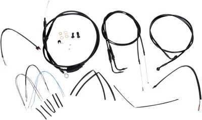 Progressive B30-1074 Cable and Brake Line Kit for 18in. Ape Hangers Black - Image 1 of 2