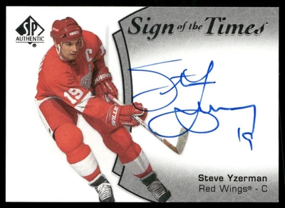 2021-22 SP Authentic Sign of the Times Auto SSP 1:7695 #SOTT-SY Steve Yzerman - Image 1 of 2