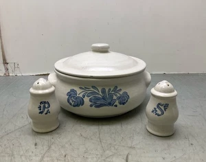 Pfaltzgraff Yorktowne Casserole Dish with Lid + Salt and Pepper Shakers - Picture 1 of 8