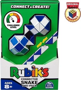Rubik’s Connector Snake, Two-Pack Cubes 3D Puzzle Game Activity Cube | Fidget - Picture 1 of 5