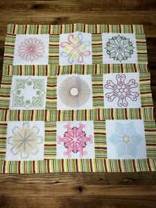 26.25” Square Table Throw Runner Handmade Quilted - Picture 1 of 2