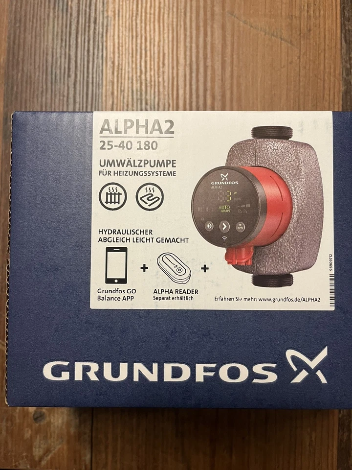 Grundfos ALPHA2 25-40 180 Heizungsumwälzpumpe (99260497) - Bild 1 von 1