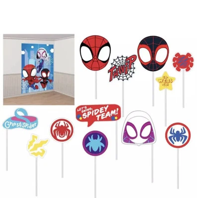 Marvel SPIDEY AND HIS AMAZING FRIENDS SCENE SETTER WITH PROPS Party Superhero - Image 1 of 3