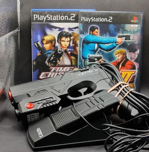 4Gamers Playstation 2 PS2 Light Gun w/ Time Crisis 2 + 3 - Inc Pedal Working - Picture 1 of 11