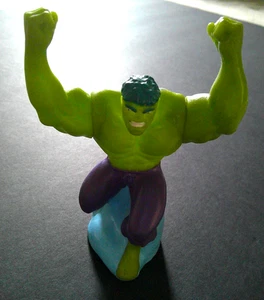 Incredible Hulk Figur (bewegliche Arme) + original leere Candy Tube, 1993 Marvel - Bild 1 von 9