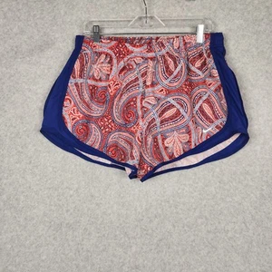 Nike Dri-Fit Running Shorts XL Red Blue Paisley Lined Pocket Drawstring Athletic - Picture 1 of 16