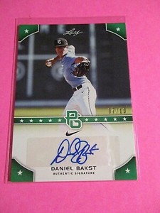 2015 Leaf Perfect Game National Showcase Autograph GREEN #d/10, Daniel Bakst ,