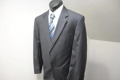 Jos A Bank Wool Gray Striped 2 Piece Suit Pants Jacket Mens Sz 34 x 30 41 R - Image 1 of 4