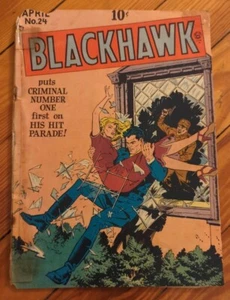 Quality Comics BLACKHAWK 24 1949 CHOP CHOP See Pics for Full Condition - Tape - Picture 1 of 11