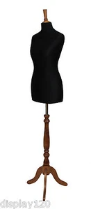 DELUXE Size 16 Female Dressmakers Dummy Mannequin Tailor BLACK Bust ROSE Stand - Picture 1 of 4