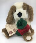 Boyds Bears Piddles Puppy Dog Plush Brown Beige Stuffed Animal Red Stocking RARE