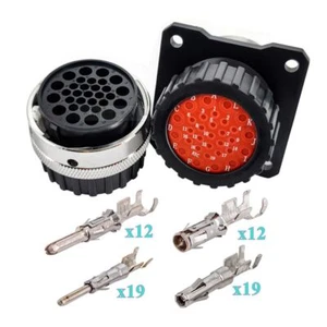 31 Pin ITT Cannon Aviation Circular Male Female Waterproof Connector Plug Kit - Picture 1 of 9