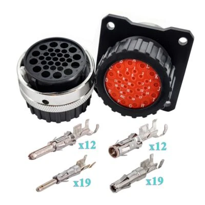 31 Pin ITT Cannon Aviation Circular Male Female Waterproof Connector Plug Kit - Image 1 of 4