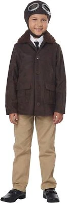 Disfraz retro de aviador americano piloto de avión disfraz de Halloween para niño Foto 1 de 2