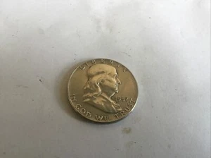 Münze 1957 halber Dollar geprägt in Philadelphia keine Münzmarke - Bild 1 von 4