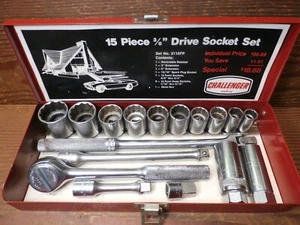 Vintage "PROTO" CHALLENGER 17 Pc. SAE 3/8" Mixed Socket Set - Picture 1 of 21