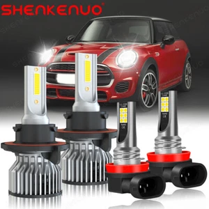 For Mini Cooper 2009 2010-2014 6000K LED Headlight + Fog Light Combo 4x Bulbs - Picture 1 of 17