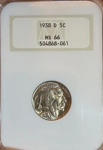 1938-D Old Fatty Holder! NGC MS66 PQ! Buffalo Nickel - Picture 1 of 6
