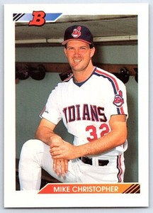 1992 Bowman Mike Christopher Rookie Cleveland Indians #374