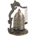 Chinese Gong Vintage Feng Shui Brass Dragon Bell Tabletop Ornament