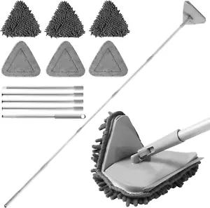 Wall Cleaner Mop with 82 Inches Long Handle, Baseboard Cleaner Tool Duster with - Picture 1 of 12