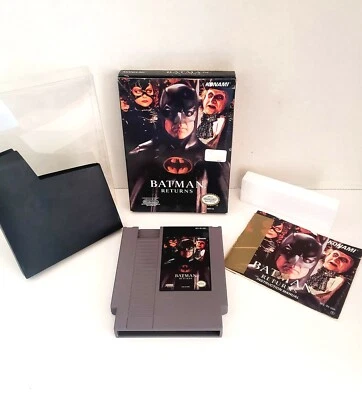 Batman Returns NES (Nintendo, 1993) Complete in Box Rare! Protector & Dust Cover - Image 1 of 4